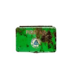 Vintage AT&T Bell Systems Lineman Personal Metal First Aid Kit